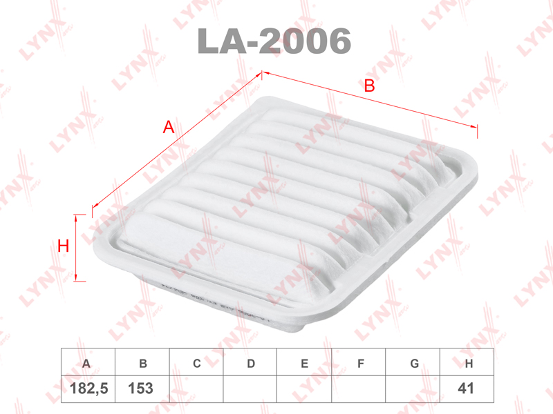 LYNXauto LA2006 — Фильтр воздушный