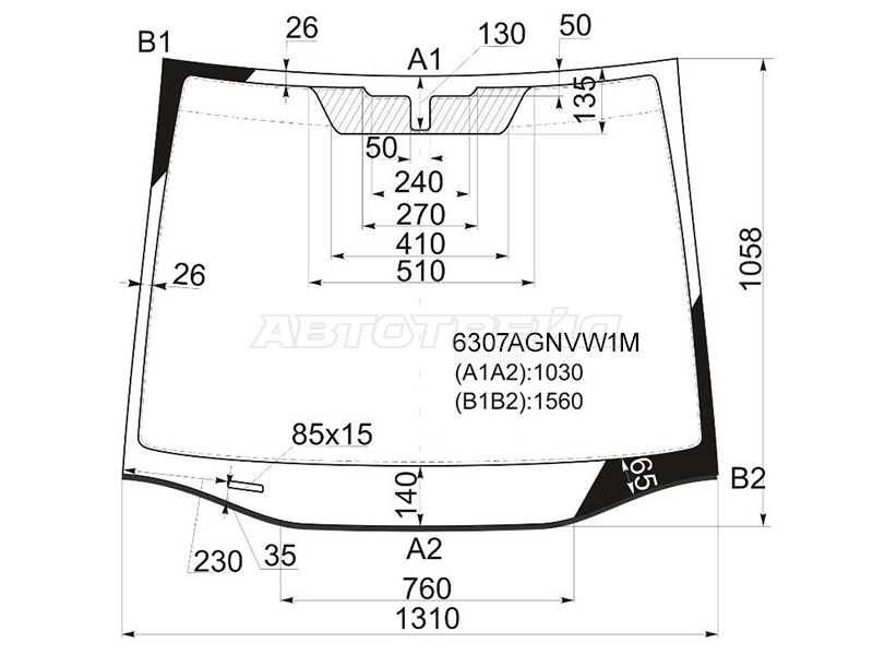 Стекло лобовое (Молдинг) Opel Zafira 05-14