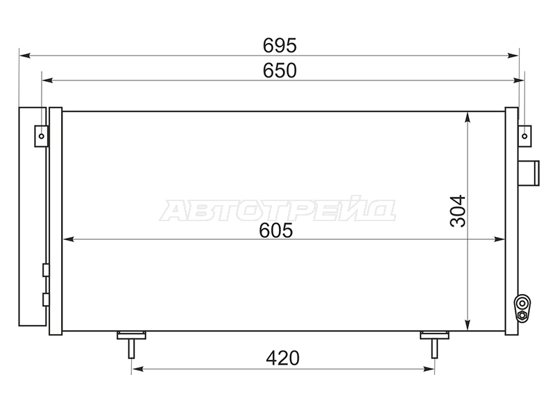 Радиатор кондиционера Subaru Forester 07-13 / Impreza 07-16