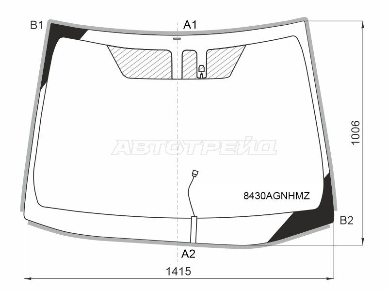 Стекло лобовое (Обогрев щеток / Датчик дождя / Молдинг) Toyota Corolla (E210) 18- / Corolla USA 18-