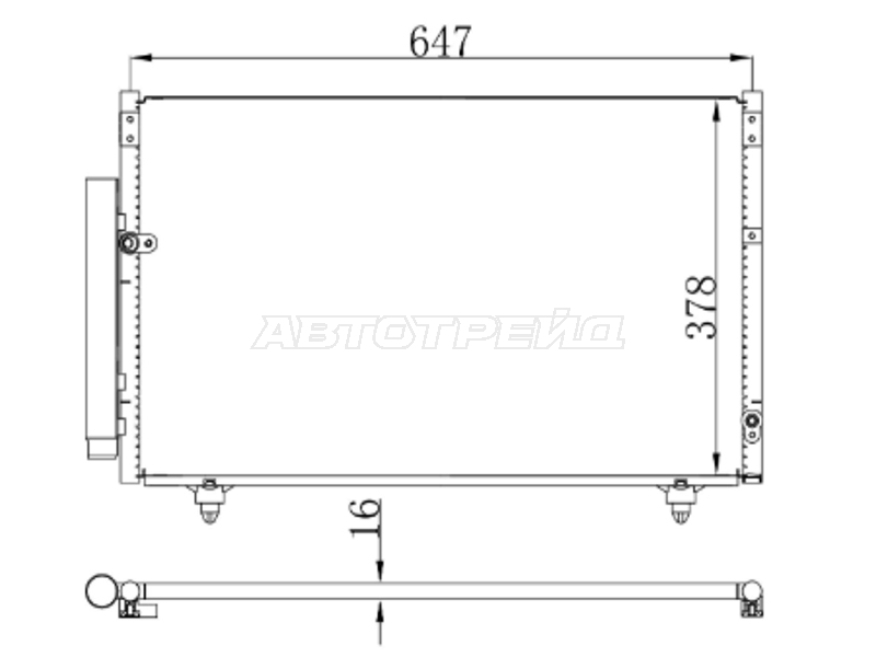 Радиатор кондиционера Toyota Allion (T240) 01-07 / Caldina 02-07