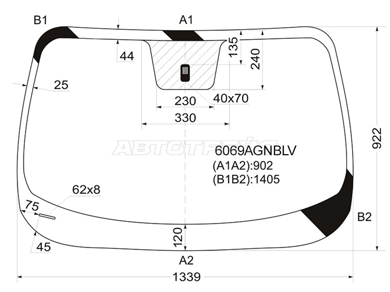 Стекло лобовое Nissan Juke 10-20