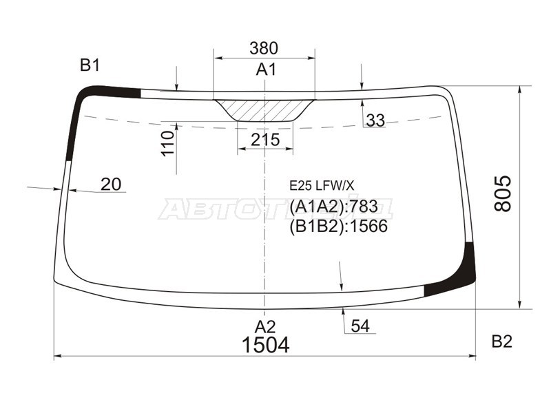 Стекло лобовое Nissan Caravan 01-12 / Urvan 01-12