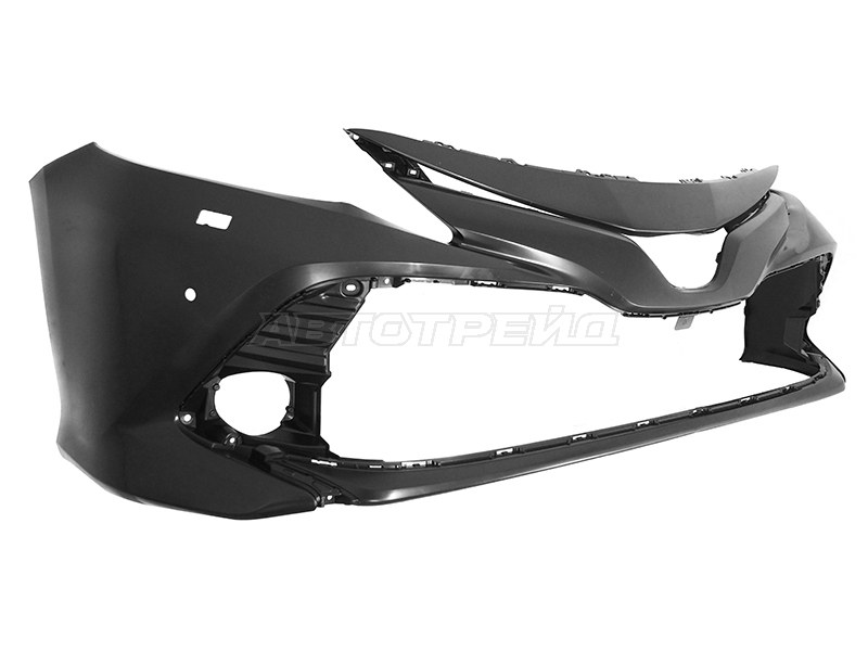Бампер передний Toyota Camry (XV70) 17-21 / Camry USA 17-20 (Под омыватели фар / Под сонары(парктроники))