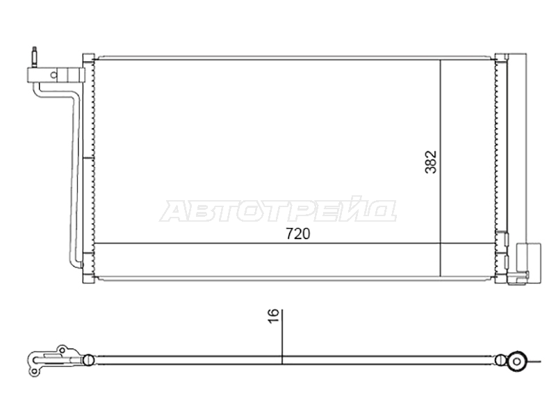 Радиатор кондиционера Ford Focus 10-19 / C-MAX 10-19