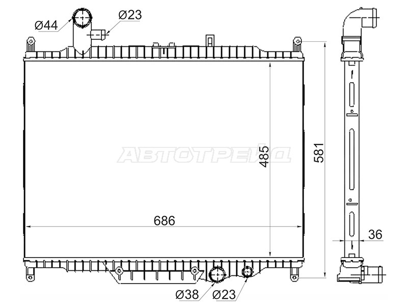 Радиатор Land Rover Discovery 09-17