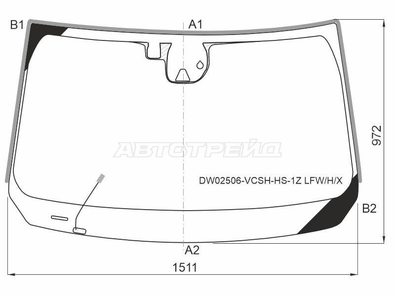 Стекло лобовое (Обогрев щеток / Камера / Датчик дождя / Молдинг) Jeep Cherokee 18-21