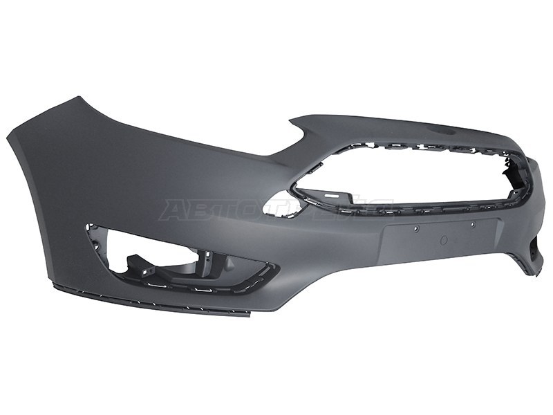 Бампер передний Ford Focus 14-19 (Под ПТФ / С отверстием под крюк)