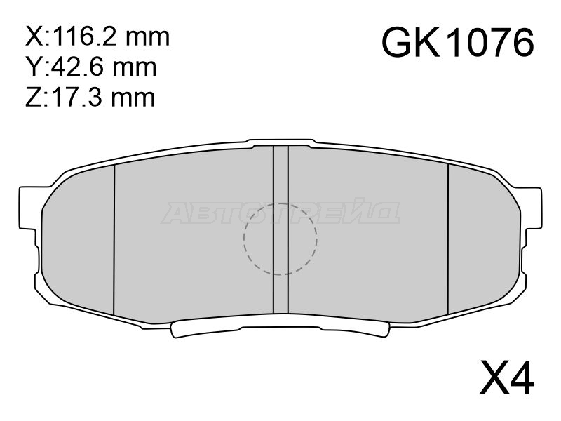 CKT-62 Колодки тормозные дисковые · зад