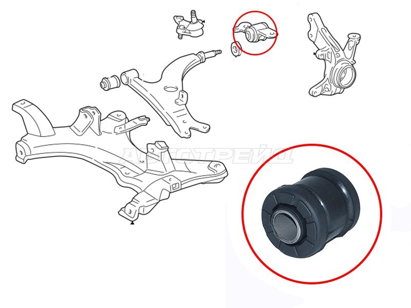 Сайлентблок рычага Toyota RAV4 (XA10) 94-00
