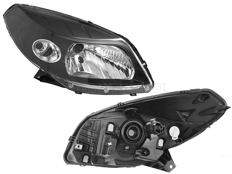 Фара Renault Sandero Stepway 10-14 (Справа / Галоген / Ручная регулировка)