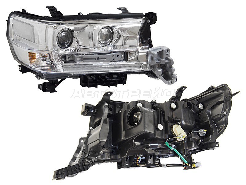 Фара Toyota Land Cruiser (J200) 15-21 (Справа / LED / ДХО / С электрокорректором)