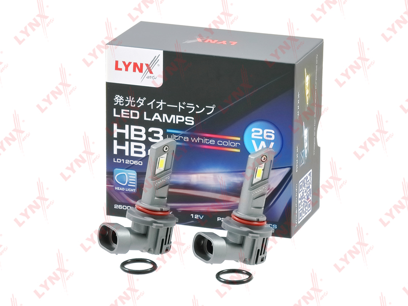 Лампа светодиодная (2 шт.) (LED HB3/HB4 26W 12V P20/P22d 2600lm 6500K)