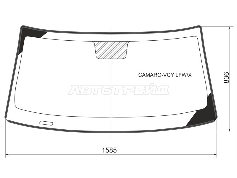 Стекло лобовое (Молдинг / 2D CPE) Chevrolet Camaro 09-16