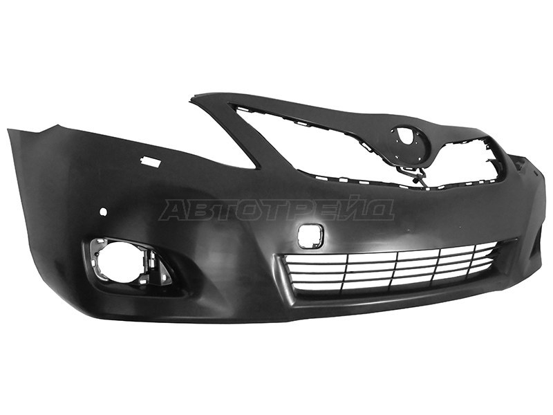 Бампер передний Toyota Camry (XV40) 09-11 / Camry USA 09-11 (Под омыватели фар / Под сонары(парктроники) / С отверстием под крюк)