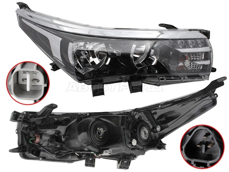 Фара Toyota Corolla (E180) 12-16 (Справа / Галоген / ДХО / С электрокорректором)