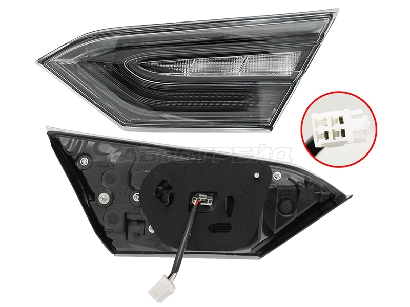 Фонарь в крышку багажника Toyota Camry Europe / Russia (XV70) 17-22 (Справа / LED / Чёрный)
