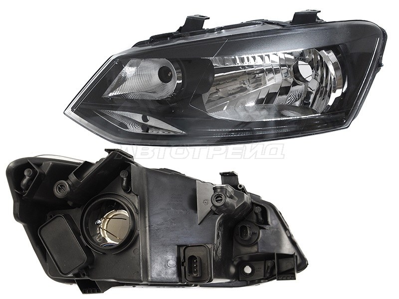 Фара Volkswagen Polo 09-20 (Слева / С электрокорректором)