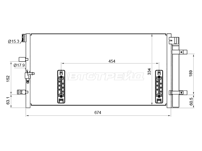 Радиатор кондиционера Audi A4 08-15 / A5 07-16