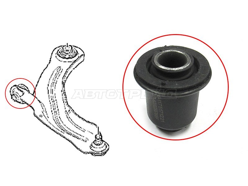 Сайлентблок рычага Renault Kangoo 08-16 / Clio 12-16