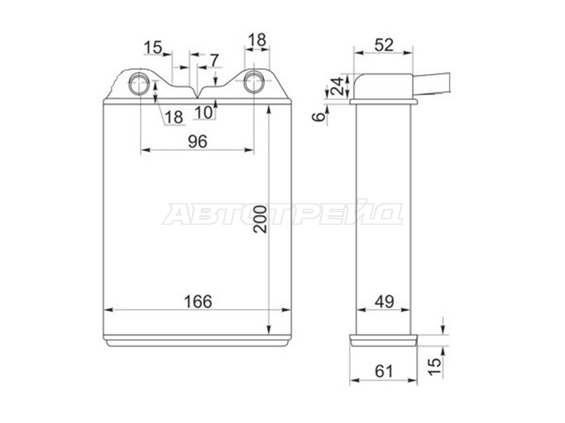 Радиатор отопителя салона Toyota Land Cruiser (J80) 89-97 / Honda Odyssey 94-99