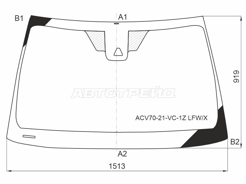 Стекло лобовое (Камера) Toyota Camry (XV70) 20-23 / Camry USA 20-24