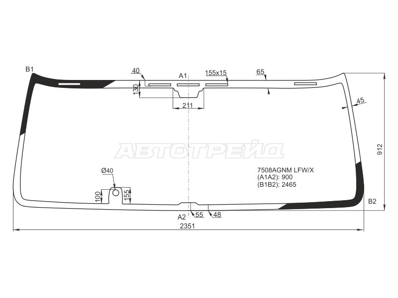 Стекло лобовое (Датчик дождя) Scania 6 / R / G / S Series 16-