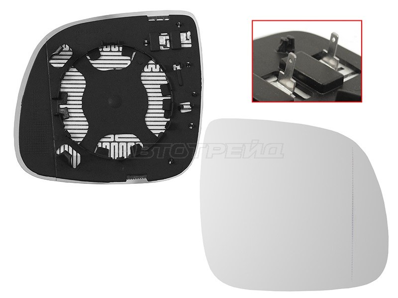 Полотно зеркала Volkswagen Touareg 06-10 (Справа / Обогрев)