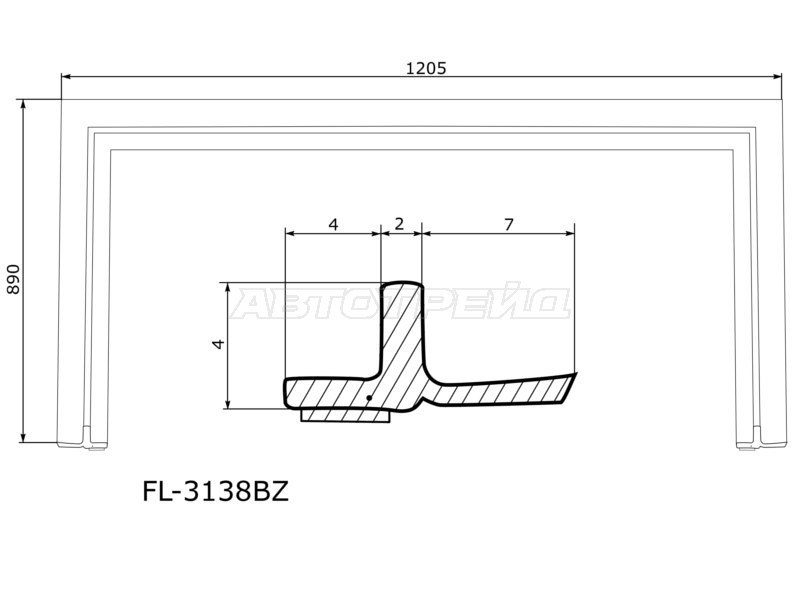 Молдинг лобового стекла Toyota Prius (ZVW30) 09-16 / Prius PHV 12-16
