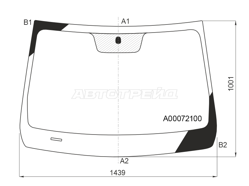 Стекло лобовое (Молдинг) BAIC U5 Plus 21-