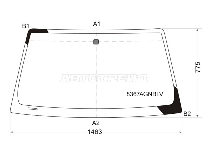 Стекло лобовое Toyota Hilux Pick Up 04-15 / Fortuner 04-15