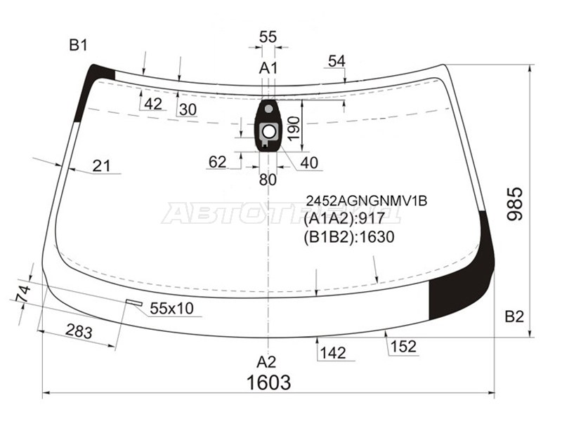 Стекло лобовое (Датчик дождя) BMW X5 06-13