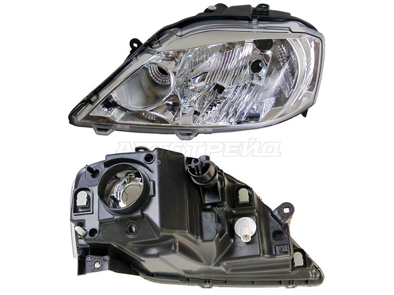 Фара Renault Logan 09-16 (Слева / Галоген / Ручная регулировка)