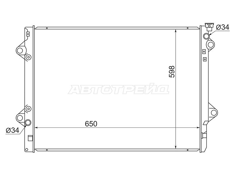 Радиатор Toyota Land Cruiser Prado (J120,J150) 02-20 / 4Runner 02-09