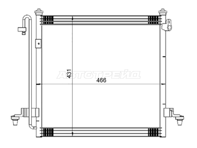 Радиатор кондиционера Mitsubishi L200 07-16 / Triton 06-10