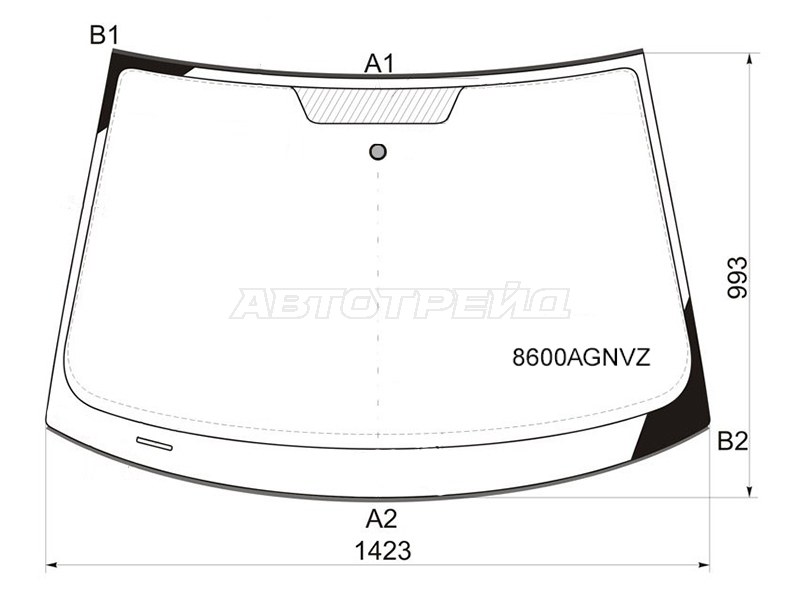 Стекло лобовое (Молдинг) Volkswagen Golf 03-16
