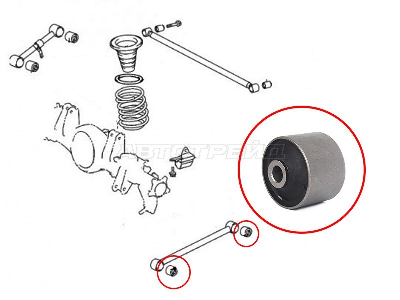 Сайлентблок рычага Toyota Land Cruiser (J200) 07-21 / Lexus LX 07-23