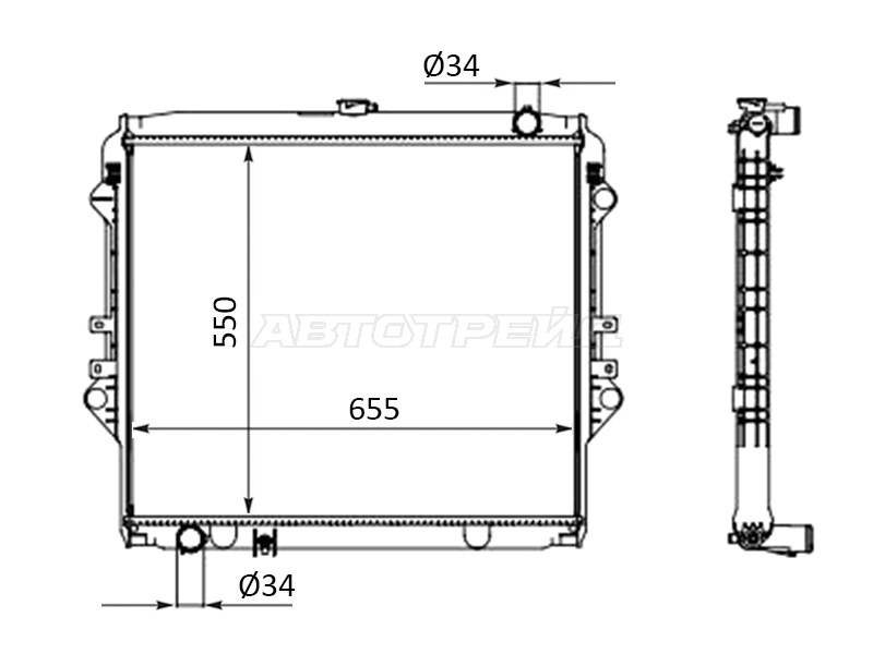 Радиатор Toyota Hilux Pick Up 15- / Fortuner 15-