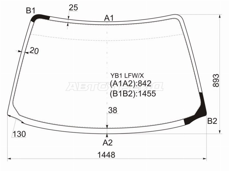 Стекло лобовое Suzuki Baleno 95-02 / Cultus 95-02