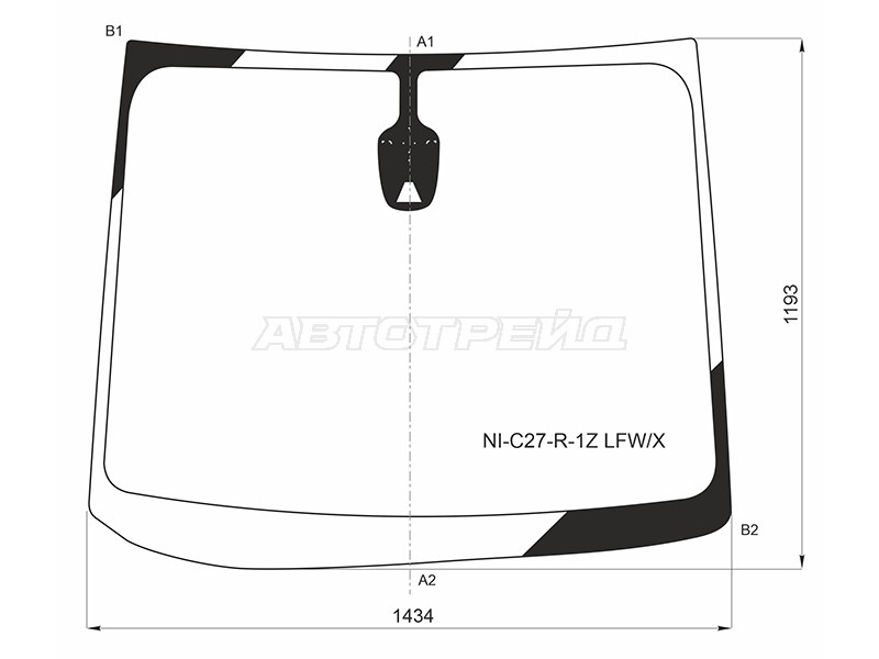 Стекло лобовое (Камера) Nissan Serena 16-22