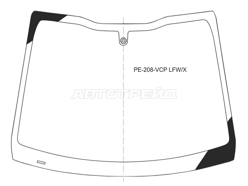 Стекло лобовое Peugeot 2008 14-19 / 208 12-19