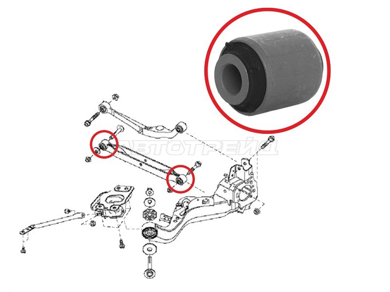 Сайлентблок рычага Nissan Juke 10-20 / Qashqai 06-22