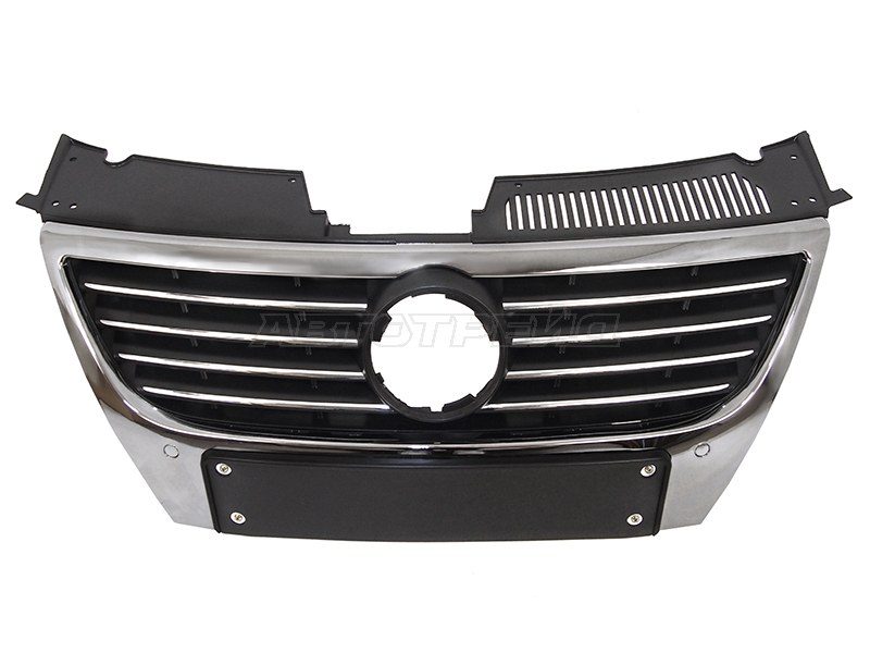 Решетка радиатора Volkswagen Passat 05-11 (Под сонары(парктроники))