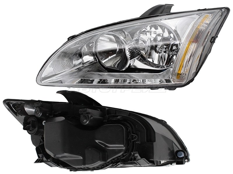 Фара Ford Focus 04-08 (Слева / Галоген / Ручная регулировка)