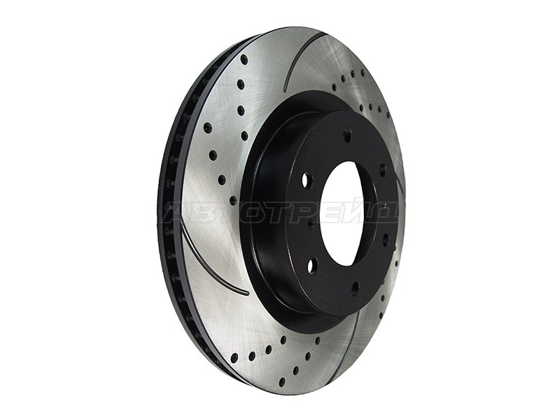 Диски тормозные комплект Mitsubishi Pajero 06-20 / Montero 06- (Спереди / Перфорированный)