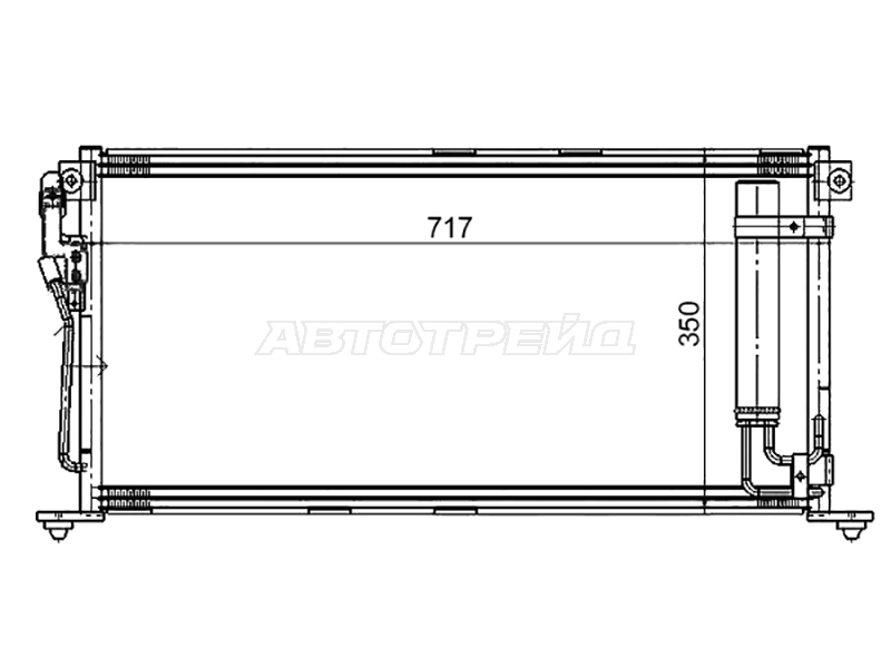 Радиатор кондиционера Mitsubishi Lancer 02-10 / Lancer Cedia 00-03