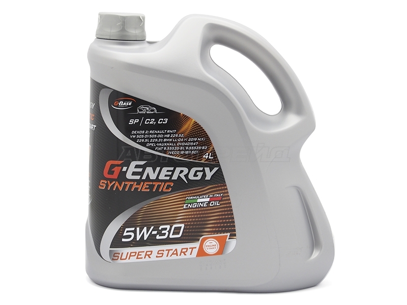 Масло моторное синтетическое G-Energy Synthetic Super Start 5W-30 SN / CF, C3 4л