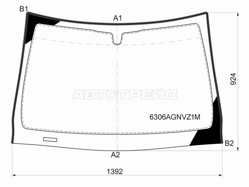 Стекло лобовое (Молдинг) Opel Astra 04-13 / Astra GTC 04-11