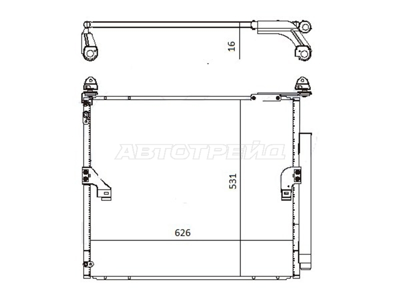 Радиатор кондиционера Toyota Land Cruiser Prado (J150) 09-24 / Lexus GX 09-23