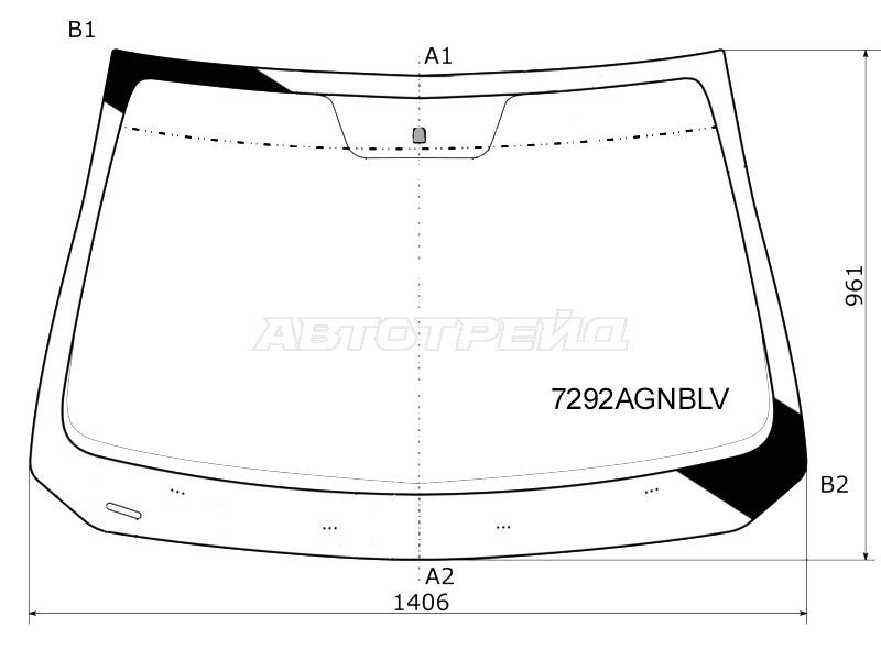 Стекло лобовое Renault Logan 14-22 / Sandero 14-22